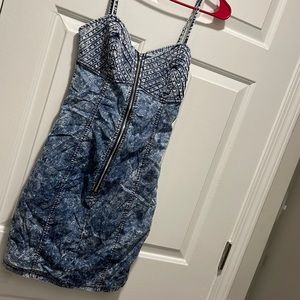 Short denim dress